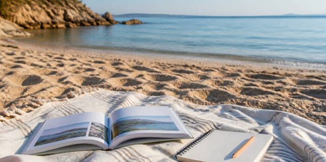 Strand en reisnotities voor het vergelijken van strandvakanties